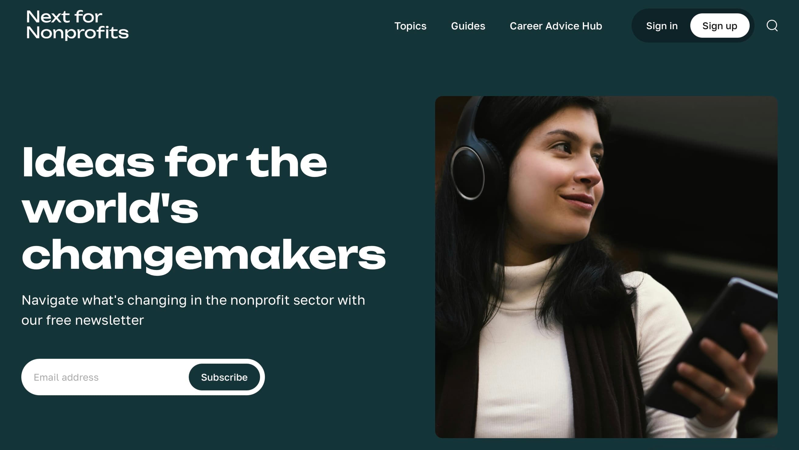 Next for Nonprofits website